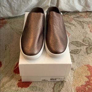 VINCE Verrell Bronze leather slip on shoes